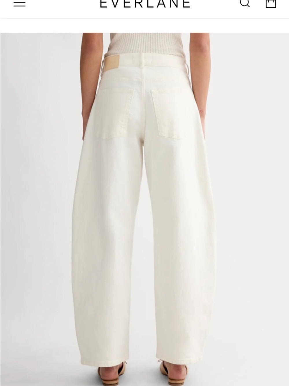 Everlane Cream Way-High Curve Jeans - 32/33L (waist altered) - Picture 3 of 8
